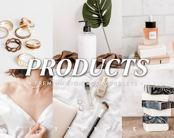 Clean White Product Lightroom Presets for Desktop & Mobile, Bright Airy Natural Photography Editing Tools