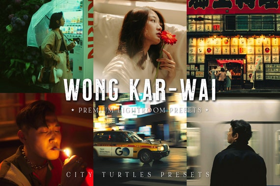 Cinematic Moody Lightroom Presets, Wong Kar-Wai Inspired Filters, Vintage Movie Film Look