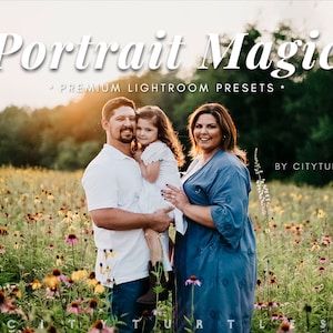 PORTRAIT MAGIC Natural Lightroom Presets for Desktop & Mobile, Outdoor Family Photography, Couples Wedding Presets