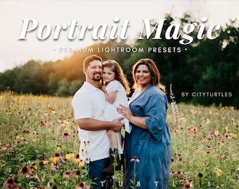 PORTRAIT MAGIC Natural Lightroom Presets for Desktop & Mobile, Outdoor Family Photography, Couples Wedding Presets