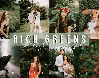 Moody RICH GREENS Outdoor Travel Nature Lightroom Presets for Desktop & Mobile - One Click Photography Editing Tools