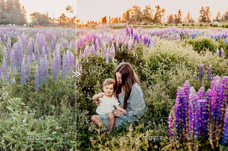 Natural Outdoor FAMILY Portrait Lightroom Presets Pack for Desktop & Mobile One Click Photographer Editing Tools image 3
