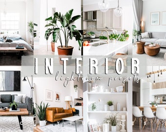 INTERIOR Professional Bright Home Real Estate Lightroom Presets, Clean White Indoor Presets - Premium Photography Editing Tools