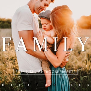 Natural Outdoor FAMILY Portrait Lightroom Presets Pack for Desktop & Mobile - One Click Photographer Editing Tools