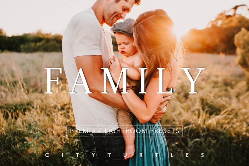 Natural Outdoor FAMILY Portrait Lightroom Presets Pack for Desktop & Mobile One Click Photographer Editing Tools image 1