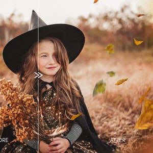 70 Natural Falling Autumn Leaves Photo Overlays for Photoshop and Mobile Creative Editing Tools for Photographers image 4