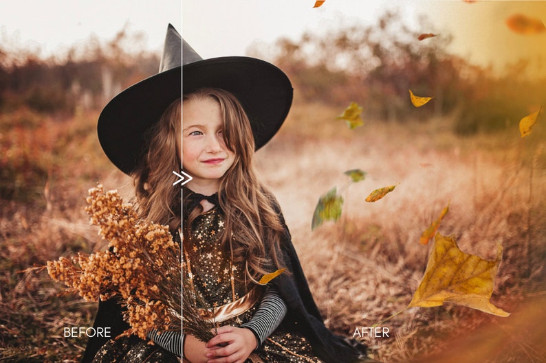 70 Natural Falling Autumn Leaves Photo Overlays for Photoshop and Mobile Creative Editing Tools for Photographers image 4