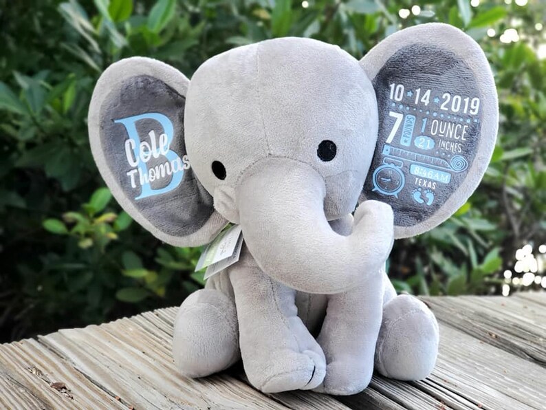 personalized baby elephant stuffed animal