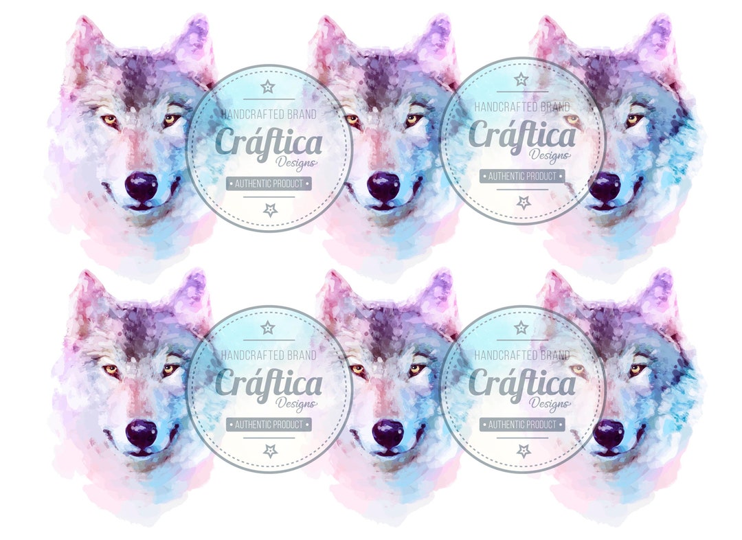 Watercolor Wolf Clear Waterslide Tumbler Decal Ready to Use Etsy