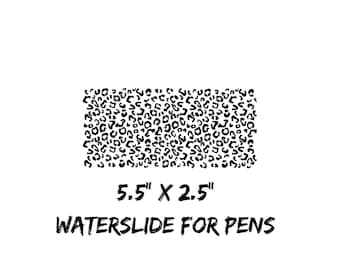 Leopard waterslide, Vinyl, cheetah waterslide, ready to use small waterslide images FOR PEN WRAPS or small size projects