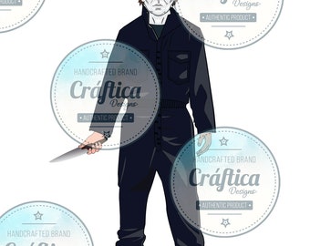 Michael Myers PNG, halloween, cartoon digital image