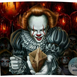 Clown Sublimation Tumbler Ready for 20oz Skinny Tumbler, 2 PNG Files Included