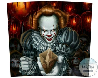 Clown Sublimation Tumbler Ready for 20oz Skinny Tumbler, 2 PNG Files Included