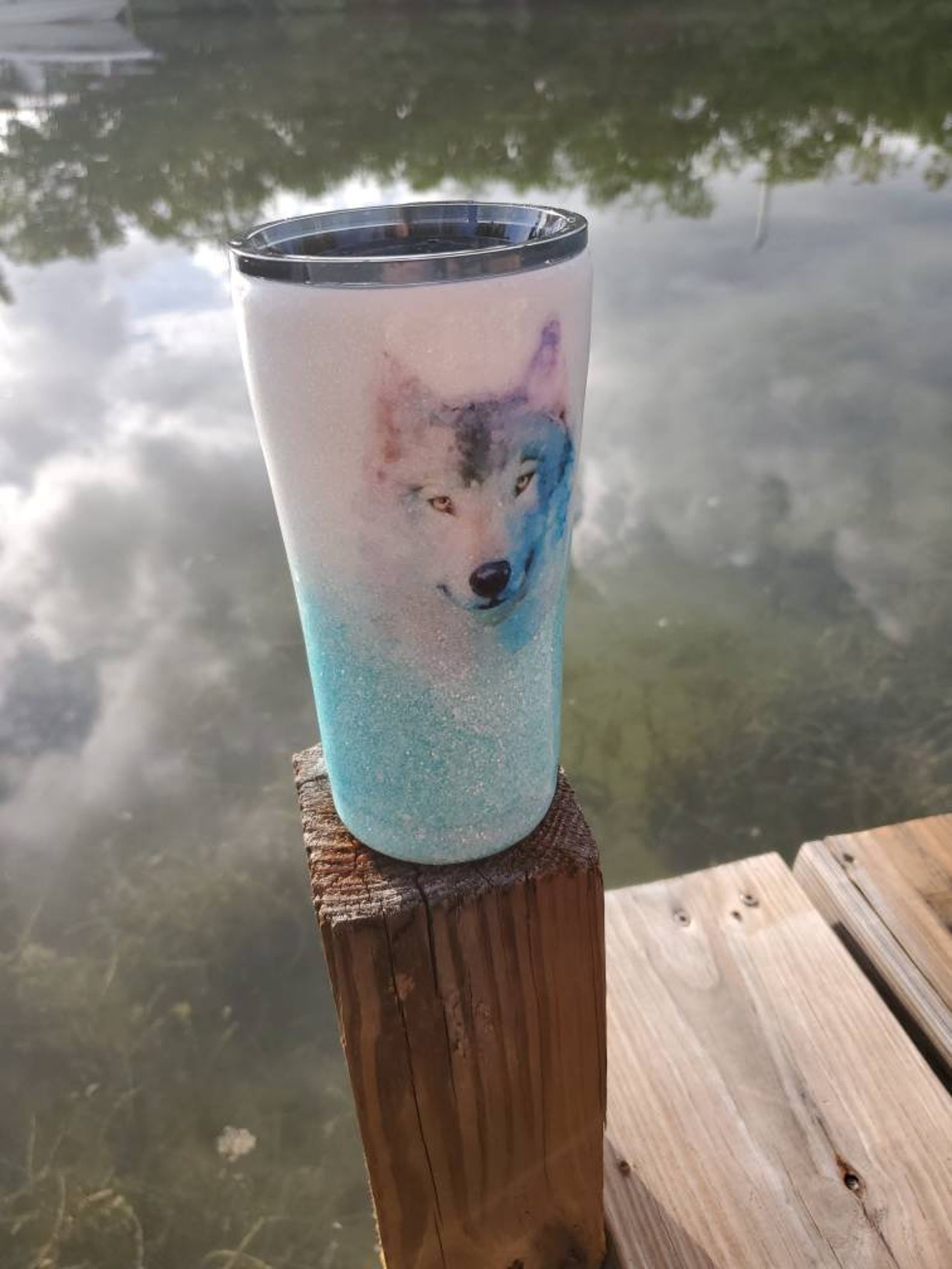 Watercolor Wolf Clear Waterslide Tumbler Decal Ready to Use Etsy