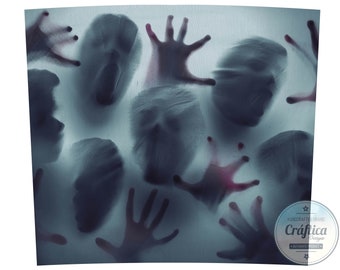 Ghost Sublimation Tumbler Ready for 20oz Skinny Tumbler, Halloween Tumbler, 2 PNG Files Included