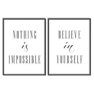 Believe in Yourself Print, Set of 2 Print