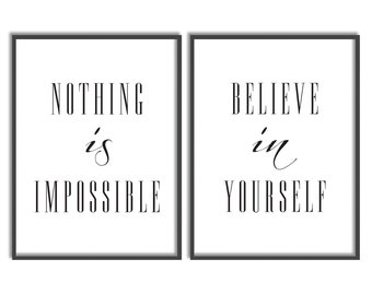 Believe in Yourself Print, Set of 2 Print