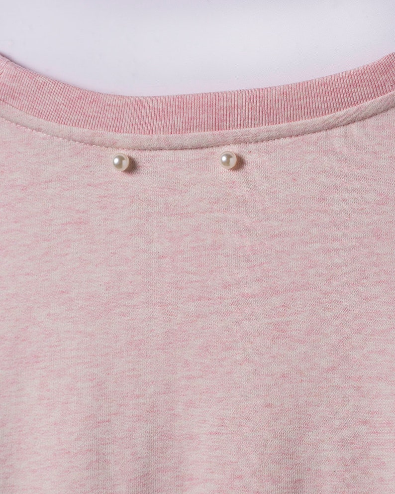 Fairwear Pullover Motiv Love mit Perlen verarbeitet M\u00e4dchen Pullover Perlen nachhaltig hergestellt