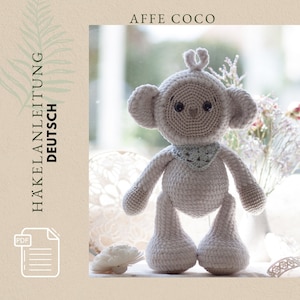 PDF file crochet instructions Monkey Coco
