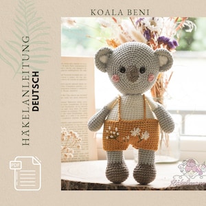Crochet pattern Koala in German, amigurumi pattern Koala