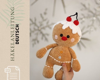 PDF file crochet instructions Mr. Biscuit Gingerbread Man