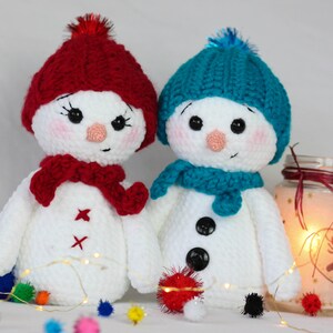 Patroon gehaakte sneeuwpop, Amigurumi PDF gehaakt speelgoedpatroon Amigurumi patroon digitale download pdf babyspeelgoed