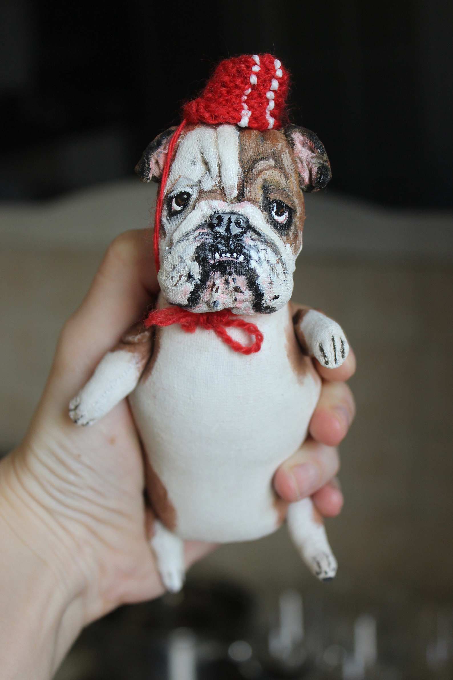 English bulldog dog toy textile Black friday sale Etsy