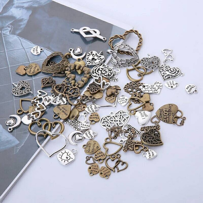 20Pcs Retro Tibetan Charms Mixed Shape Pendants Craft Jewelry Findings