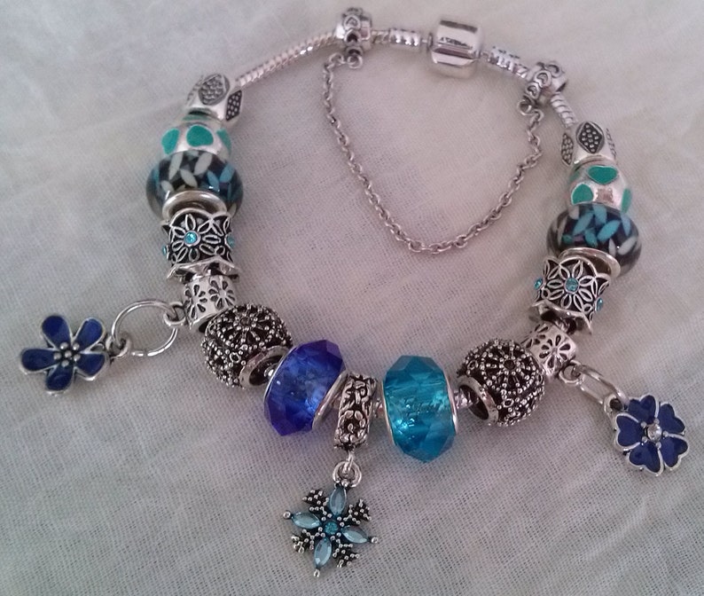 Sterling Silver Anti-Tarnish Treated Blue Enamel Shoe Charm on an Adjustable Chain Necklace