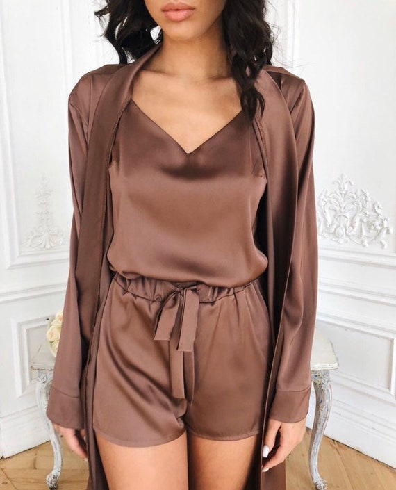 silk pj short set