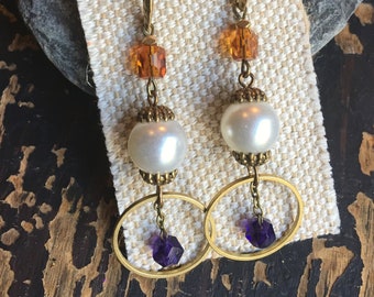 Vintage Perlen und gefunden Schmuck Reste, hochmoderne neue Ohrringe zu machen!
