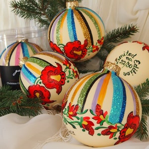 Kollektion 2021, Weihnachtsdekoration, Weihnachtskugel, Kugel, Handbemalter Schmuck, Weihnachtsschmuck, Christbaumschmuck