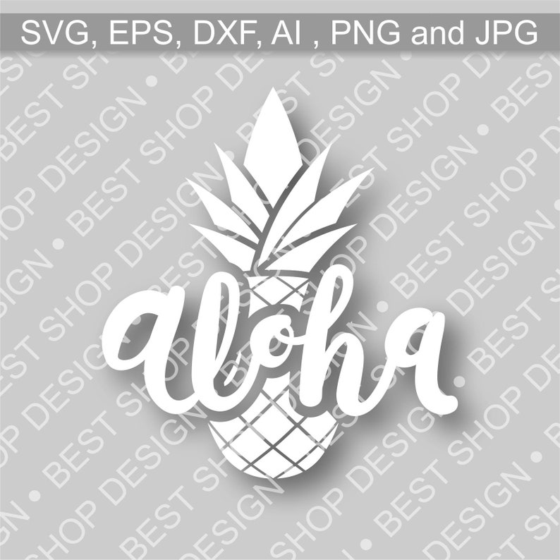 Download Pineapple SVG Aloha Summer Pineapple Silhouette Aloha | Etsy