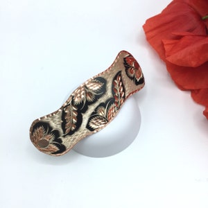 Hammered Antiqued Copper Hair Barrette, Flower hair clip, Hair accessories, Hair jewelry for her, Copper hair clip, Bridal Headpiece, Hair