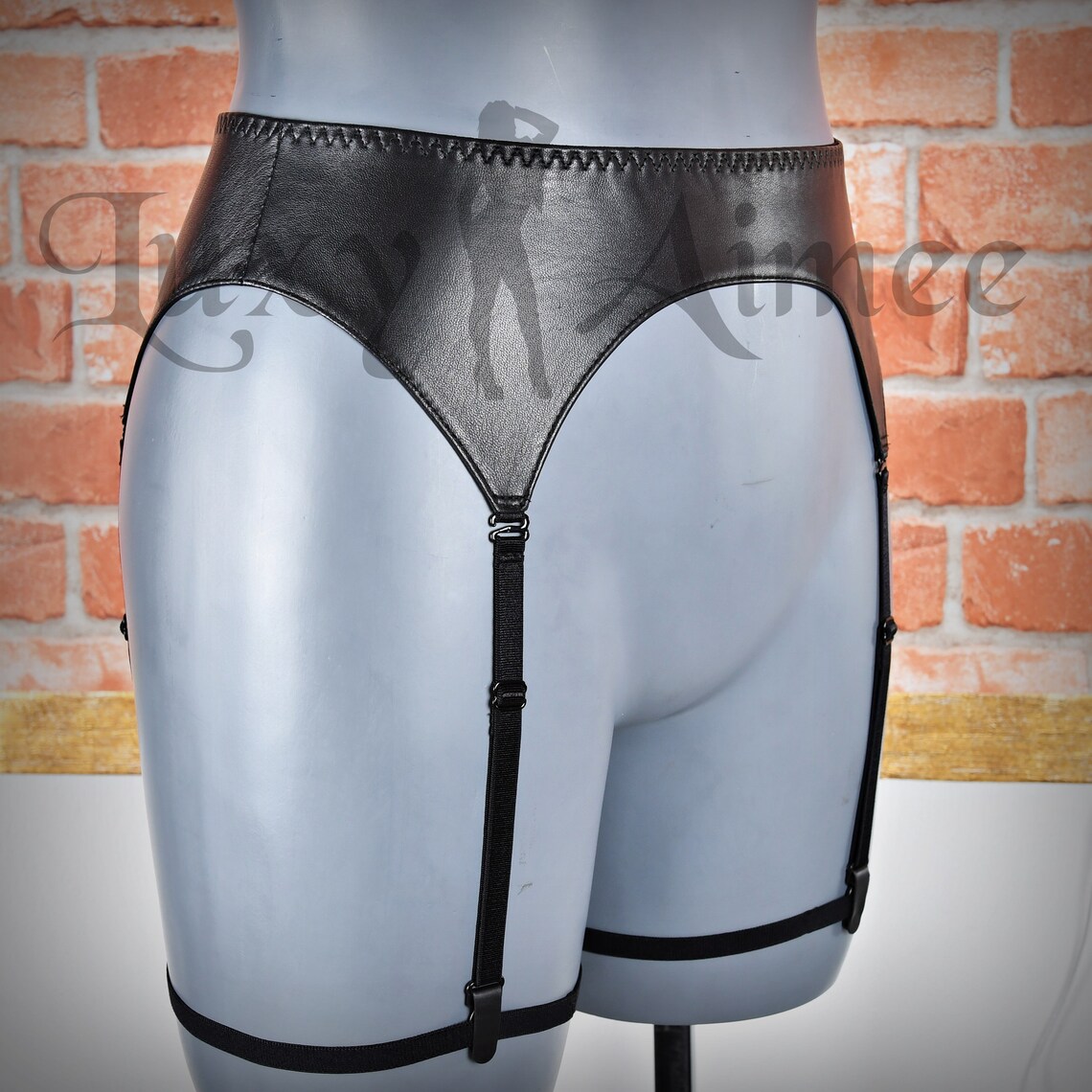 Annie / Basic Garter Belt001 / レザー ガーターベルト ランジェリー Leather Etsy