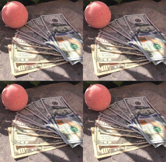 Set of 4 Real Cash Money Bath Bombs 1-500 Dollars Inside | Etsy
