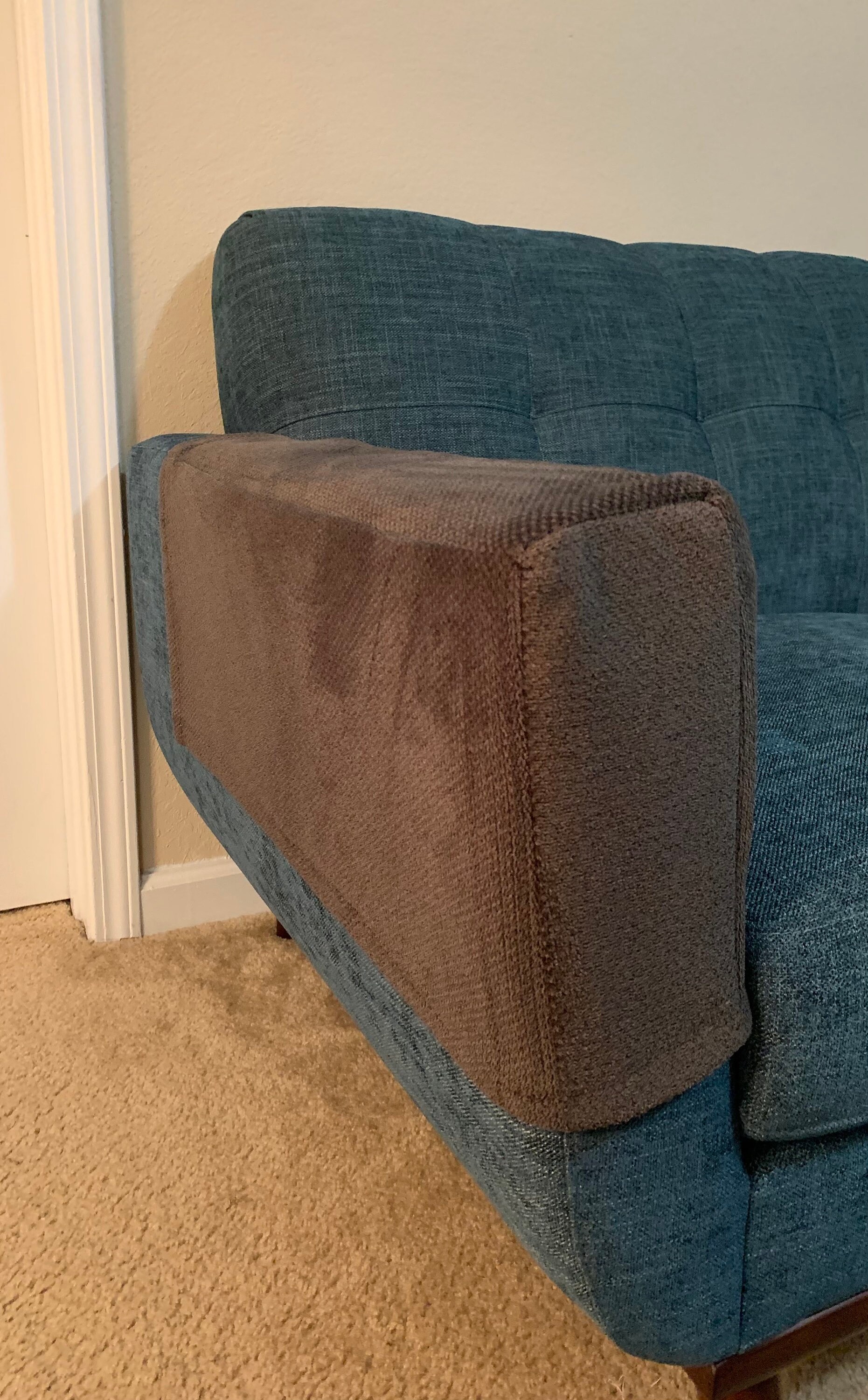 Thick Dark Grey arm covers for narrow arms of a sofa and Etsy