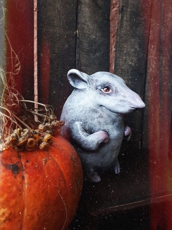 IN STOCK Ceramic Rat Casket Art Doll Etsy