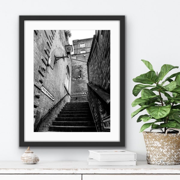 Manchester Print / Stockport Underbank Steps / Manchester Wall Art / Fast and free UK delivery / Framed or unframed professional prints.
