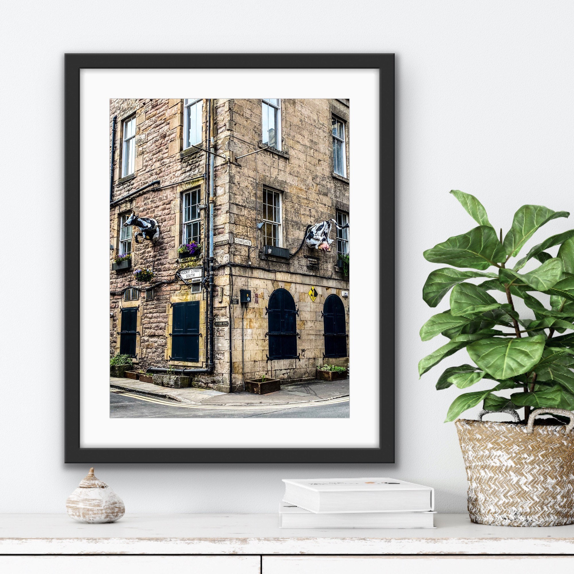 Scotland Print / Edinburgh Old Town / Scottish Wall Art / Etsy