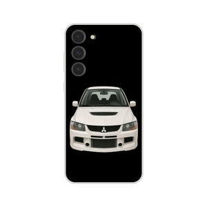 Coque Samsung Galaxy Mitsubishi Evolution - Coque flexible en TPU antichoc, coque de téléphone pour voiture de rallye, cadeau pour les amateurs de Jdm et de Mitsubishi