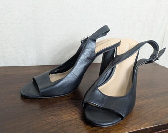 Antonio Melani Black Slingback Heels | 9