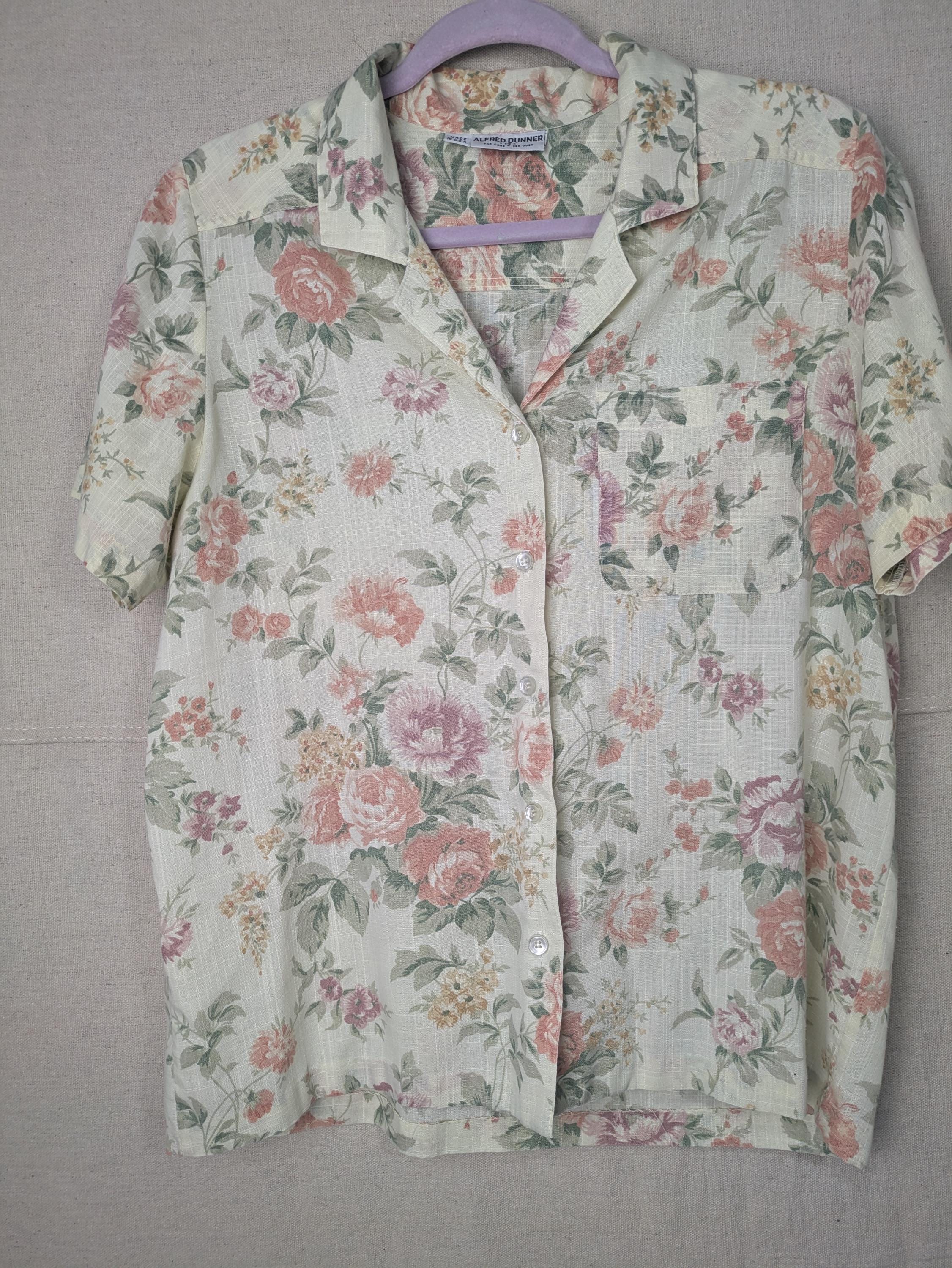Plus Size Alfred Dunner Textured Floral Foil Accent Top