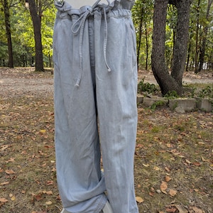 Drawstring Denim Light Blue Pants | 12s