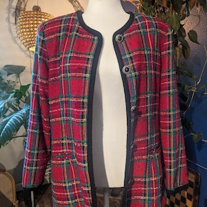 Vintage Pink Plaid Blazer| 8