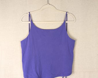 The Limited Purple Open Back Tie Up Tank Top | L