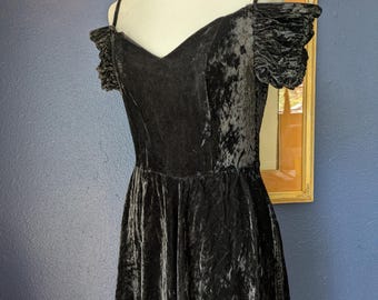 Vintage Velvet Off The Shoulder Dress | 6