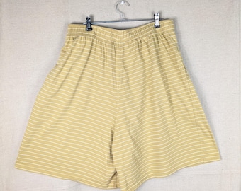 Jones New York Sport Women’s Plus 2X Pull-On Striped Cotton Shorts Pockets