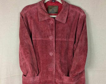VINTAGE St John's Bay Washable Suede 100% Genuine Leather Jacket | M