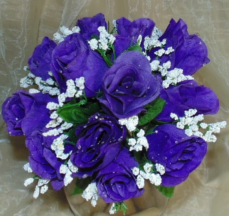 Radiant Wedding Bouquet Rosebud Custom Made Bridesmaid Bride White